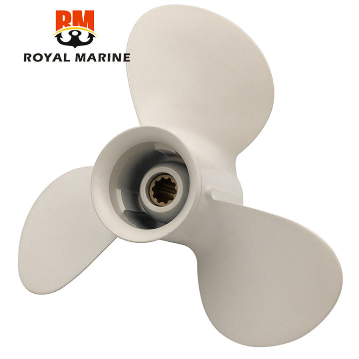 Hélice Aluminium 664-45949-02-EL – 9 7/8 X 13 – Pour Yamaha 20-30HP – 3 Pales – Rotation Droite – 10 Cannelures