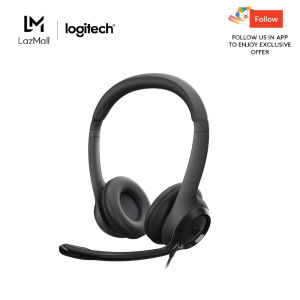 Logitech H390 Wired Headset for PC/Laptop Stereo Headphones with Noise Cancelling Microphone USB-A In-Line Controls Works with Chromebook - Graphite/Off White/Rose