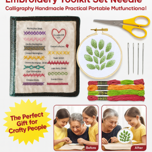 Portable Embroidery Sample Book Needlework Linen Sewing Tools Needlework Sample Book