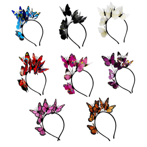 Stylish Butterfly Hair Hoop Hair Accesories Headband Great for Photography Cosplay Garden Party Wedding Event