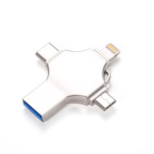 1TB USB 3.0 Flash Drive For Iphone ipad Android Pen Drive 4 in 1 Memory stick Type-c Pendrive OTG 512GB flash disk
