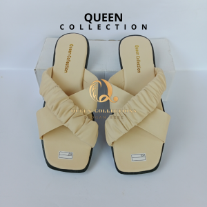 QUEEN - Sandal wanita Kerut SIlang zaura