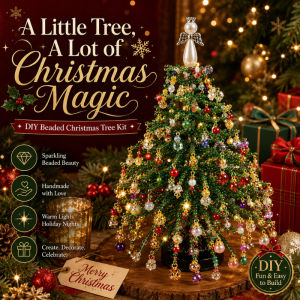 DIY Beaded Christmas Tree Kit Handmade Colorful Beaded Christmas Tree Decoration Material Kit Home Decor