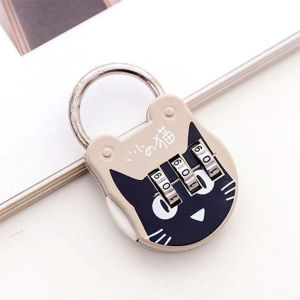 Cute Cat Luggage Padlock Suitcase Backpack Password Lock Anti-theft Code Number Lock Travel Locks