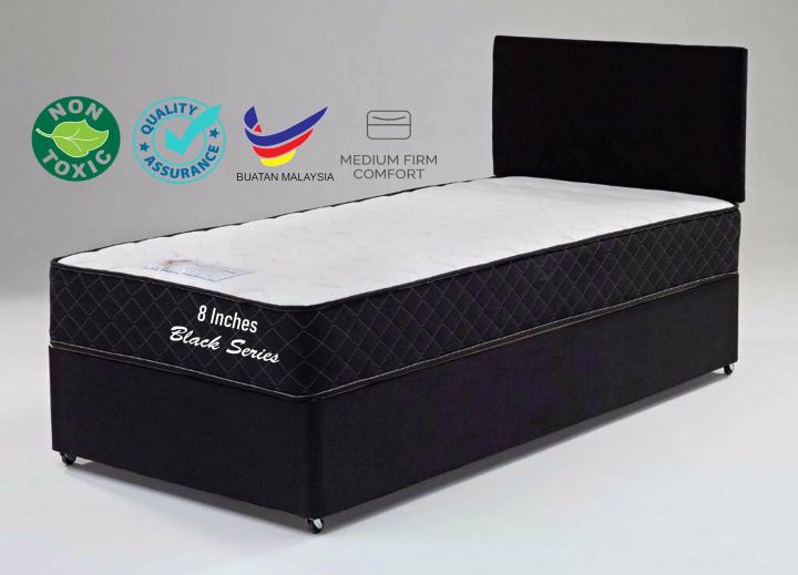 MX-Black Series Single Mattress thickness 8 inches / Tilam Single Tebal 8 inchi