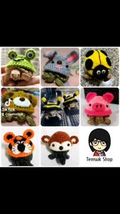 Temsuk : ชุดเต่า ชุดเต่าบก ชุดเต่าซูคาต้า ลายกระต่าย สินค้า Handmade ถักจากไหมพรม 4ply สายรัดเป็นยางยืด