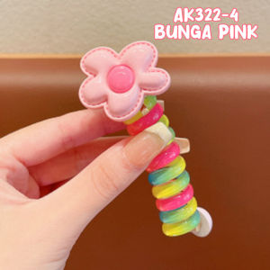 Ikat Rambut Spiral Anak Korea Lilit Elastis Aksesoris Kunciran Hiasan Rambut Kuncir Kuda Kekinian