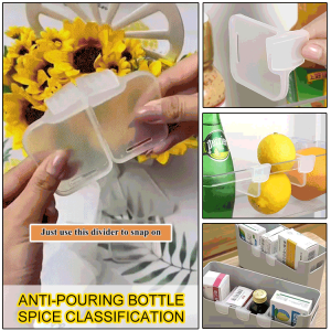 Refrigerator Partition Freezer compartment clip Freely Adjustable Transparent Fridge Organizer Freezer Compartment Clip Fridge Divider