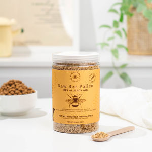 เกสรผึ้งโรยอาหารหมาแมว แก้แพ้ organic superfood Bellas Bites Bee Pollen for Dogs and Cats 550g