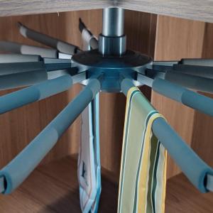 [SG SHOP] TOP MOUNTED SWIVEL PANTS RACK Wardrobe accessories Nano dry iron plating + ABS + bearing structure device