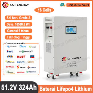 CST ENERGY 48V 324AH Lifepo4 Battery 16588Wh Solar Battery Lithium Iron Phosphate Vertical Storage Battery Grade A Cell