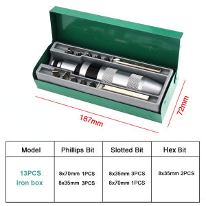 OBENG KETOK SET KOTAK PLASTIK PVC IMPACT 13 PCS -  Impact Screwdriver Set