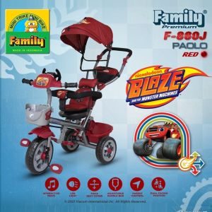 Paolo Amigos sepeda anak roda 3 family f860j F363