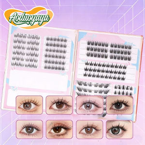 Aoduoyaya 268 Clusters Glue Free False Eyelashes Eyelash Book Set Fake Eyelash Extension Large Capacity Mixed
