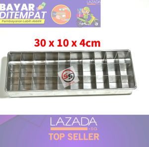 Loyang sekat brownis 30 x 10 x 4cm | Fudgy brownis shiny crust