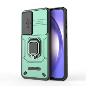 Note14 5G 4G Slide Camera Lens Case For Redmi Note 14 Pro+ Note14 Note13 Pro Shockproof Phone Case Armor Ring Casing Bracket Stent Push Camera Protection Case Hard Back Cover