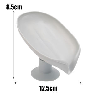 Leaf Shape Soap Box Bathroom Drain Soap Holder Box Sponge Storage Tray Creative Sucker Soap Storage Box