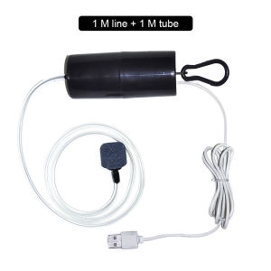 【USB Plug】Portable Oxygen Air Pump for Aquarium Small Fish Tank Silent Oxygen Air Booster with Tube and Airstone