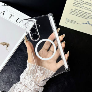 Luxury Transparent Hard Case for Samsung Galaxy Z Fold 7 6 5 4 3 8 Ultra fold7 zfold Magnetic Shockproof Slim PC Clear Cover