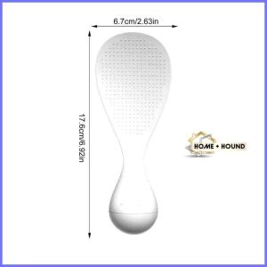 HOME + HOUND Non-Stick Rice Spoon - Easy to Clean Vertical Kitchen Spoon with Durable Plastic Material Ideal for Cooking and Serving