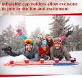 Inflatable Shot Ski Holder Party Board Retro Shot Board Set with Shot Glasses for Vacations Celebrations and Party. 