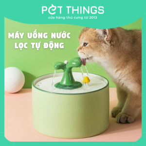 Máy uống nước cho chó mèo lọc tự động bằng gốm sứ Cây Non cắm điện đầu USB