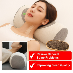 Buckwheat Neck Protection And Traction Pillow Full Buckwheat Hull Neck Support Pillow Cervical Pillow Sleep Aid Cotton Fabric