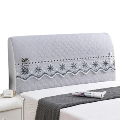 PLUMFOU Elastic Anti-Collision Bed Head Cover Detachable All-inclusive Bedside Protector Cover Washable Luxury Soft Bedside Dust Cover Home Room Decor