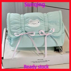 SQ Stationery [Flash Sale] Cute Bow Pencil Bags Student Pen Pouch Large-Capacity Stationery Storage Bag Pencil Case Supplies