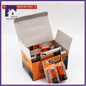 Kingever Battery 12pcs/1Box D-Batteries Per Card Kingever Battery