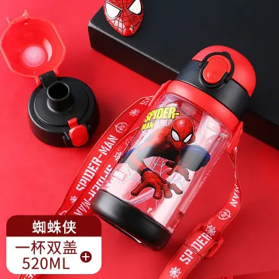 [SG] Disney Tritan Baby Kids Cartoon 450ML Water Bottle Straw Bottle Cup With Lock Bounce BPA FREE