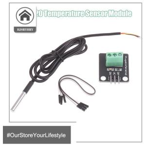 🎄【Special price】HITN โมดูลเซ็นเซอร์อุณหภูมิ DS18B20กันน้ำสายเซนเซอร์ดิจิตอลสแตนเลสเทอร์มินัลอะแดปเตอร์สำหรับ Arduino