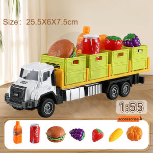 1:32 Alloy Diecast Truck Toy Inertial Vehicle Toys  Simulation Container Truck Model Kids Toy Mainan