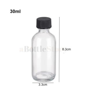 Clear Wellness Booster Storage Boston Bottle/ Botol Kaca Viral / Booster Shot Botol Kaca (30ml / 50ml / 100ml)