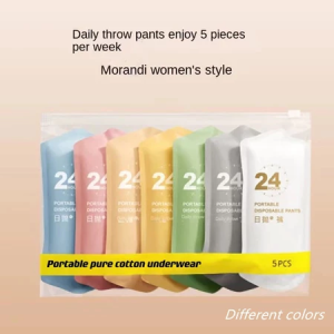 5pcs of Disposable Womens Panties Cotton Sterile Travel Travel Portable Maternity Panties for Business Trips