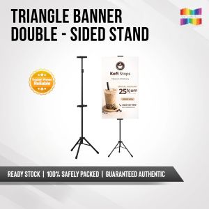 KELIN Triangle Tripod Easel Stand Banner & Poster Display Holder for Events Promotions & Menus