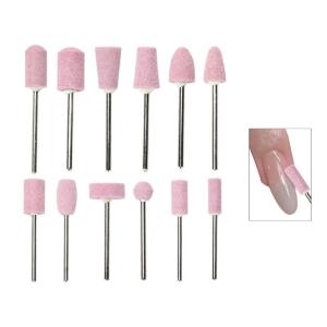 Đầu giũa móng 12 chiếc bộ đầu móng tay Acrylic 3/32 " dụng cụ vẽ móng giũa móng bit cho máy khoan làm Móng Tay Điện