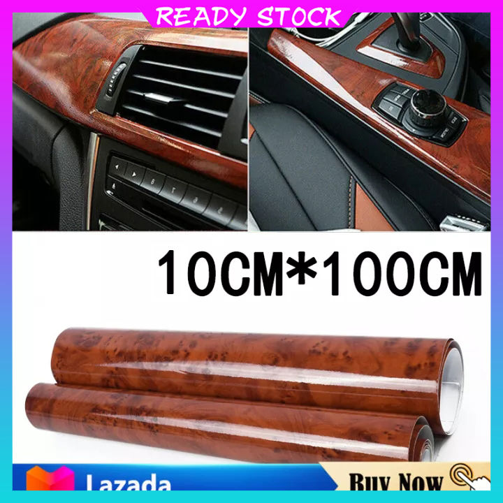 Car Wood Grain Film Stickers PVC Wood Textured Car Body Interior ...