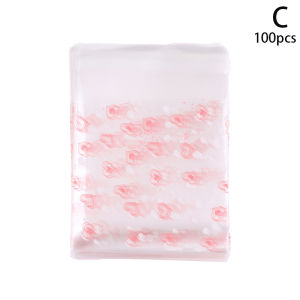 【จัดส่งภายใน 2-3 วัน】 ถุงขนมใสรูปหัวใจ100ชิ้นถุงพลาสติกสำหรับอบขนมบิสกิตตกแต่งบรรจุภัณฑ์แบบมีกาวในตัว