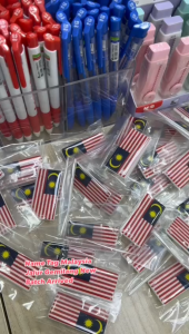 Epoxy Name Tag Lencana Malaysia Jalur Gemilang Pin & Magnet