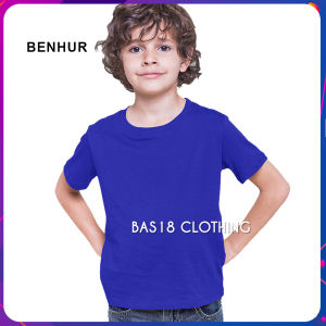 Kaos Anak Perempuan Laki Laki Murah Distro Katun Lembut Warna Biru Benhur