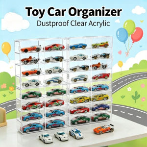 1:64 Acrylic Car Display Case Toy Cars Storage Box Car Model Toy Cabinet Rack Dustproof Clear Kereta Mainan Display Box