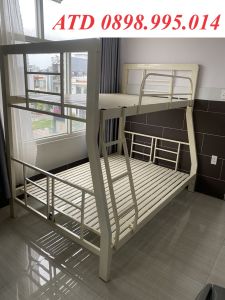 GIƯỜNG 2 TẦNG SẮT HỘP DÀY DẶN CHẮC CHẮN GIÁ RẺ TẠI XƯỞNG GIAO NHANH TRONG 2H HCM