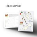 poskankad Malaysian Postcard - Poskad Malaysia (Jalur Gemilang, Jata Negara, Bendera Negeri & Wilayah Persekutuan, Saya Sayang Malaysia, Transit). 