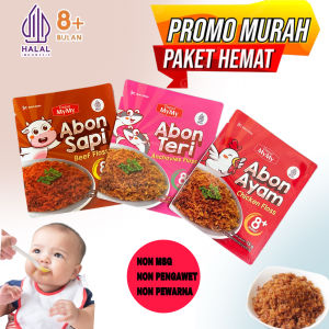 PROMO MURAH PAKET HEMAT Dapat 3 pcs Tiga Abon MPASI Abon Bayi 6+ 8+ bulan Non MSG