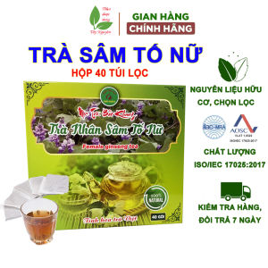 Hộp 40 gói trà sâm tố nữ Bảo Khang trà túi lọc nhân sâm tố nữ giúp cân bằng nội tiết tố nữ đẹp da mờ nám tăng estrolgen