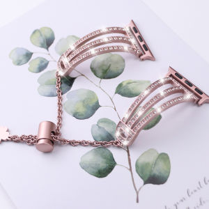 Dây Đeo Kim Loại Đính Đá Sang Trọng Cho Đồng Hồ Thông Minh apple watch 7 41mm 45mm 40mm 44mm series 7 6 SE 5 4 3