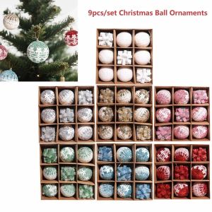 YERZ Glitter Christmas Ball Ornaments Plastic Shatterproof Christmas Baubles Gift Giving Reusable Christmas Tree Topper Christmas Tree Decoration