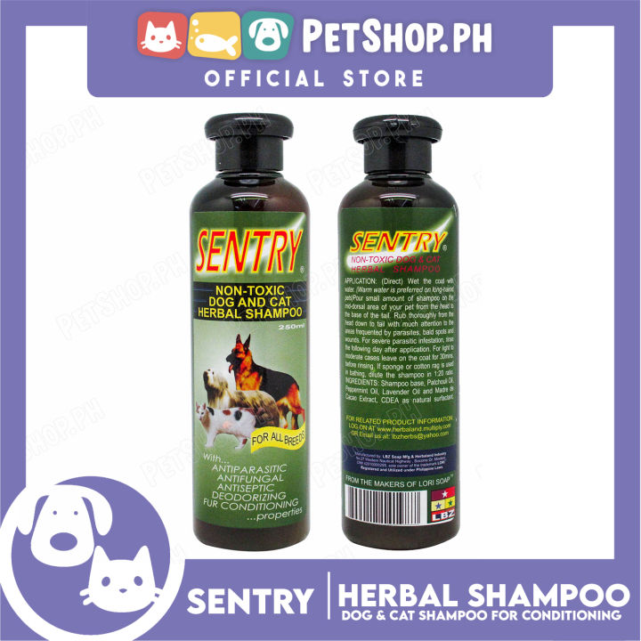 Sentry NonToxic Dog And Cat Herbal Shampoo 250ml AntiParasitic, Anti