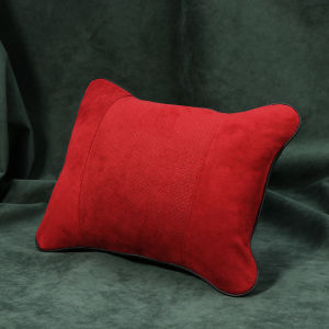 Luxury Alcantara Suede Car Lumbar Pillow All Seasons Universal Breathable Car Seat Waist Back Support Pillow for Porsche/Benz/BMW/Audi/Honda/Toyota Auto Accessories